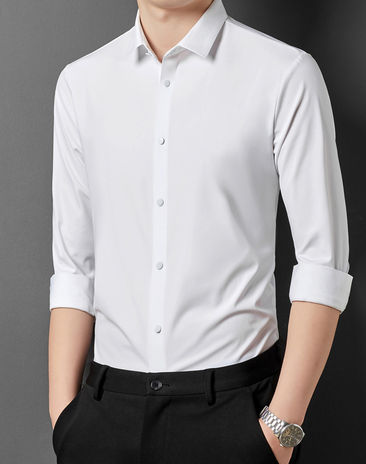 Matteo Men's Wrinkle-Free Shirt – Stretch Button-Up Shirt for Business & Casual Wear