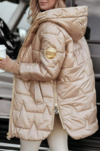Ines Women's Hooded Coat – Warm Cotton-Blend Autumn Jacket with Timeless Style