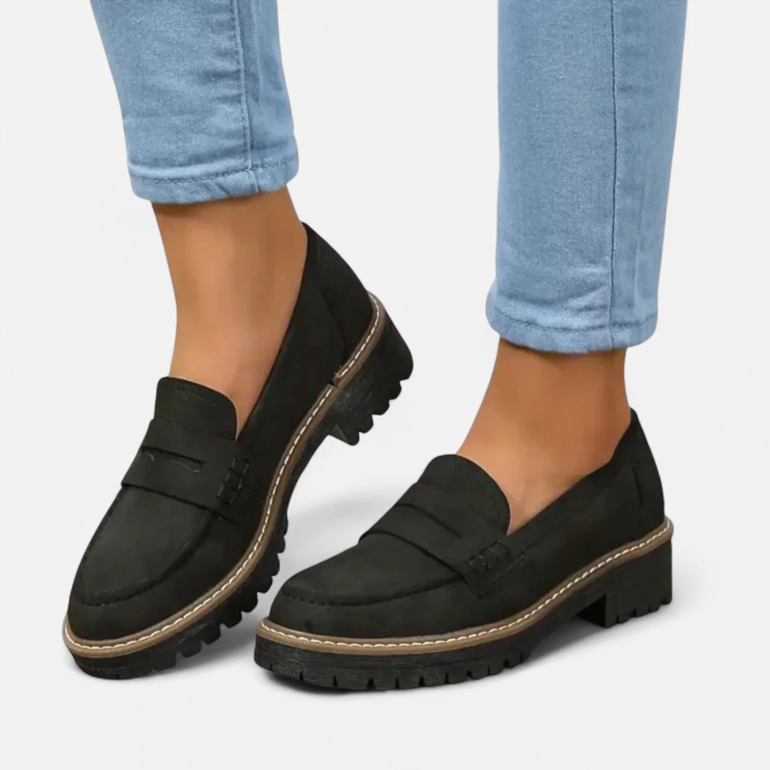 Brielle Women's Comfort Loafers – Cushioned Slip-On Shoes with Arch Support & Non-Slip Sole