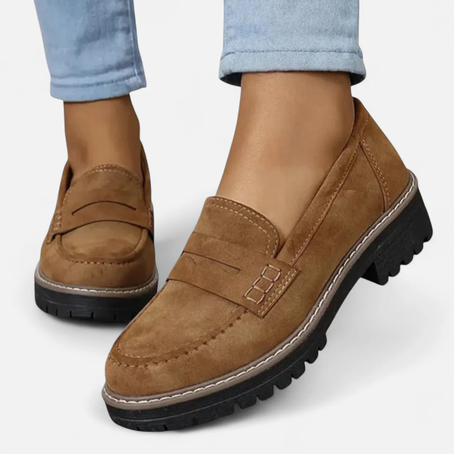 Brielle Women's Comfort Loafers – Cushioned Slip-On Shoes with Arch Support & Non-Slip Sole