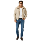Nicole Men's Fur-Collar Jacket – Sophisticated Zip-Up Coat with a Modern Tailored Fit