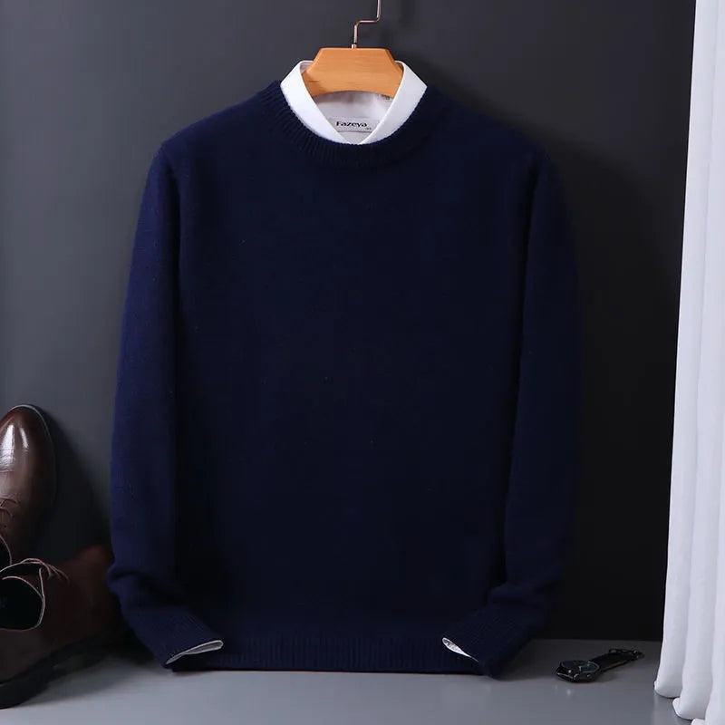 Fenris Men's Premium Cashmere Sweater – Soft Knit Pullover with Classic Regular Fit & Timeless Style