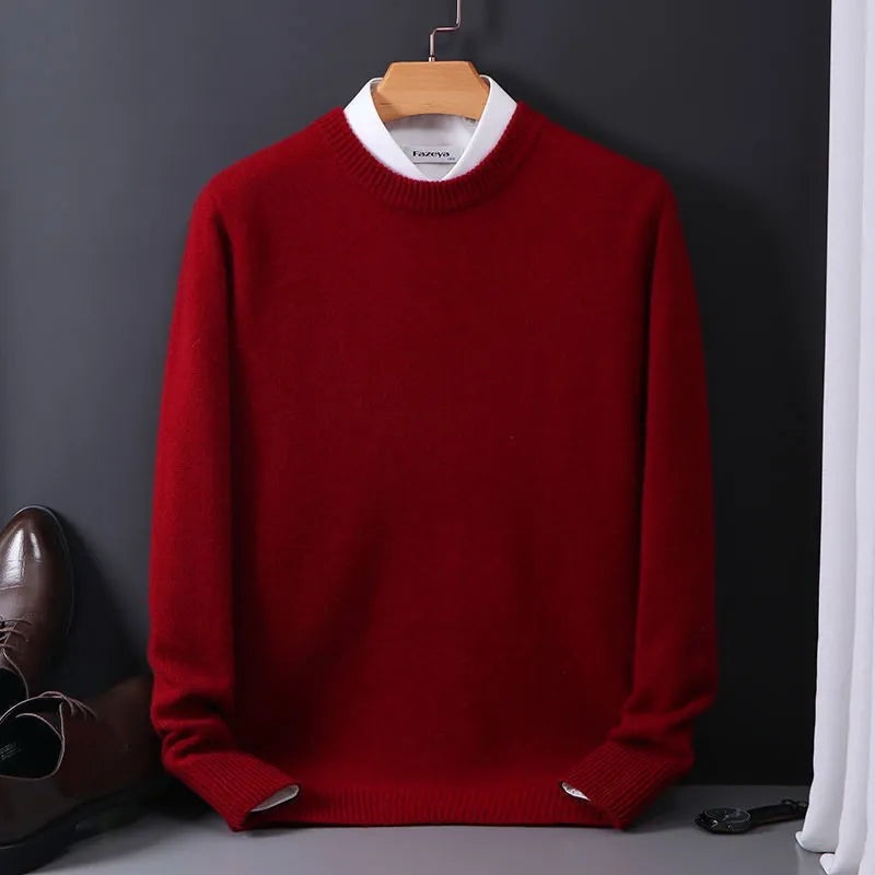 Fenris Men's Premium Cashmere Sweater – Soft Knit Pullover with Classic Regular Fit & Timeless Style