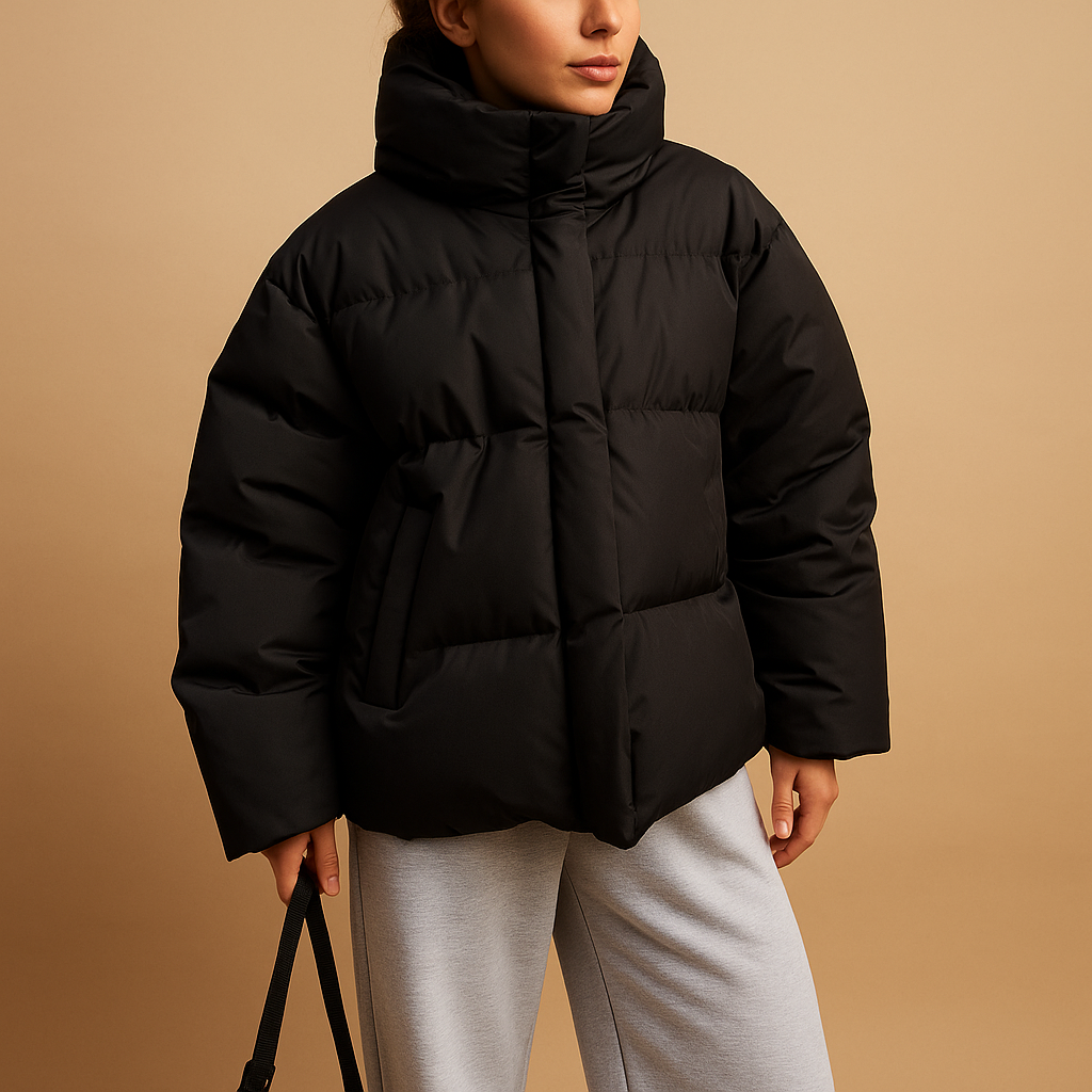 Delaney Women’s Oversized Winter Jacket – Water-Resistant Hooded Puffer Coat