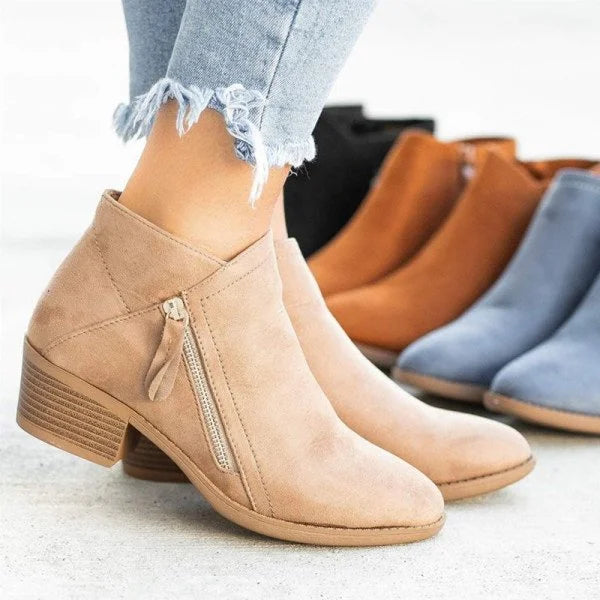 Vivienne Women's Leather Comfort Boots – Arch Support Boots for Everyday Stability