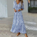 Sarah Women’s Maxi Dress – Breathable Cotton Summer Dress with Elegant Flowing Fit