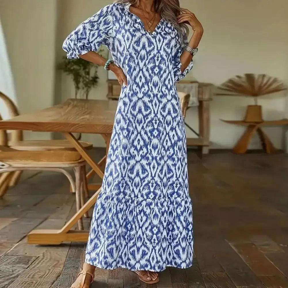 Sarah Women’s Maxi Dress – Breathable Cotton Summer Dress with Elegant Flowing Fit