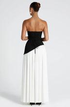 Victoria Women’s Evening Dress – Strapless Maxi Gown with High Split & Elegant Fit