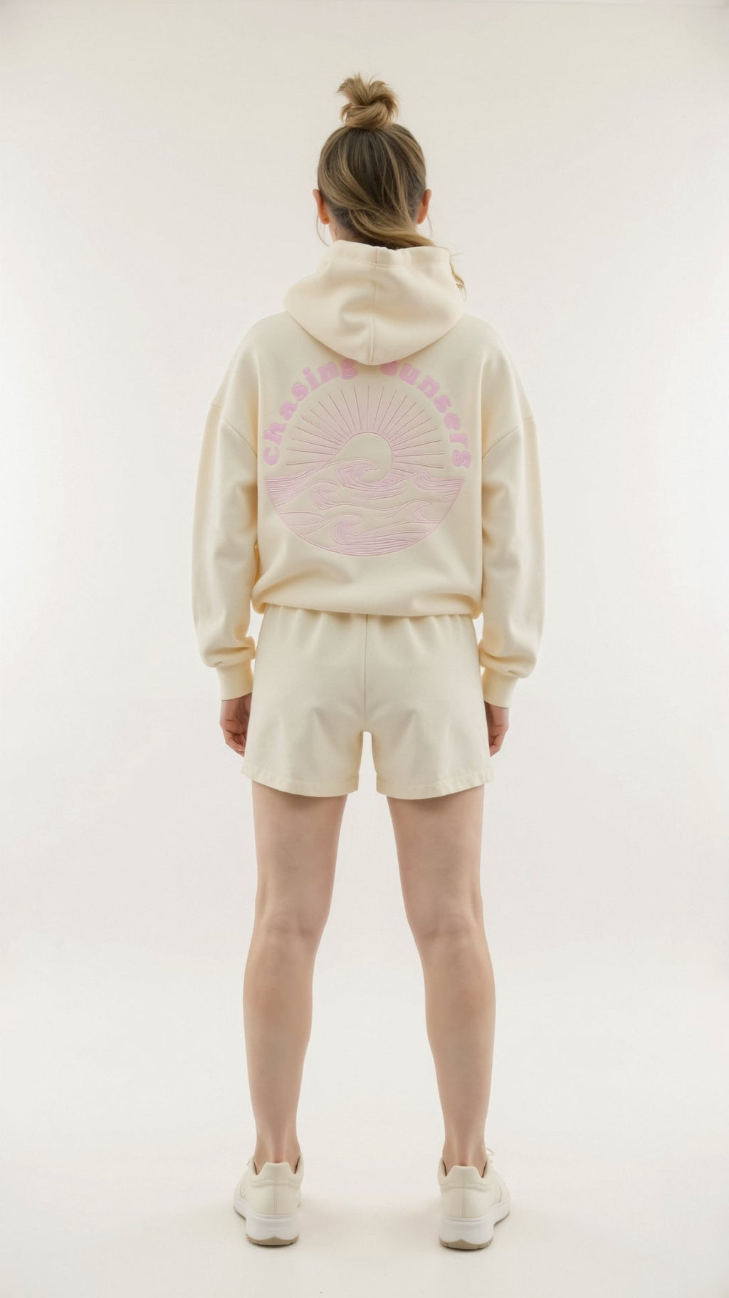 Anika Women's Hoodie Set – Oversized Hoodie and Shorts Lounge Set with Floral Print