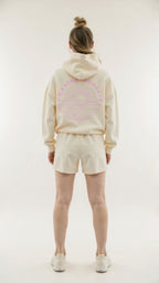 Anika Women's Hoodie Set – Oversized Hoodie and Shorts Lounge Set with Floral Print