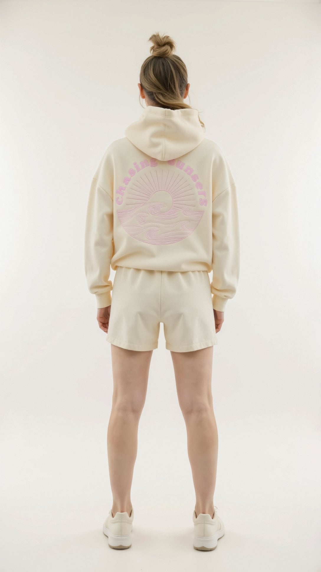 Anika Women's Hoodie Set – Oversized Hoodie and Shorts Lounge Set with Floral Print