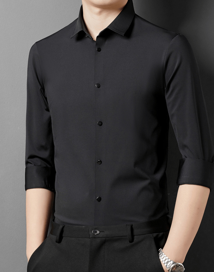 Matteo Men's Wrinkle-Free Shirt – Stretch Button-Up Shirt for Business & Casual Wear