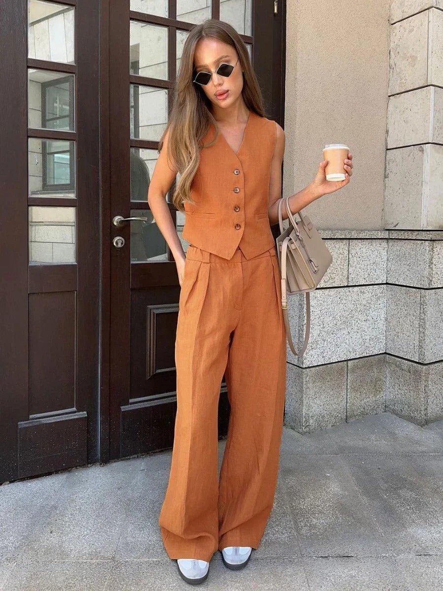Freya Women’s Linen Set – Effortless Summer Elegance and Comfort