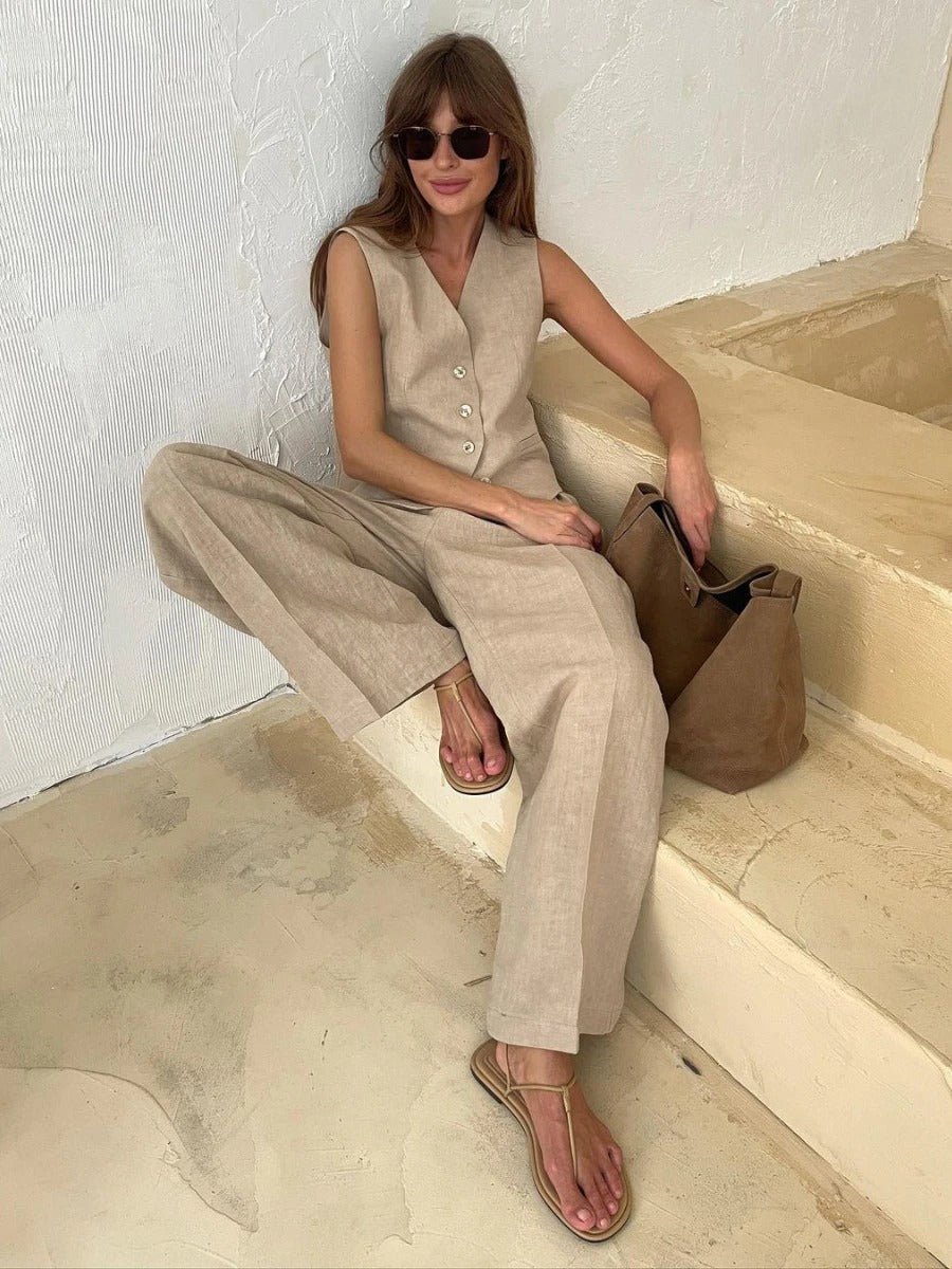 Freya Women’s Linen Set – Effortless Summer Elegance and Comfort