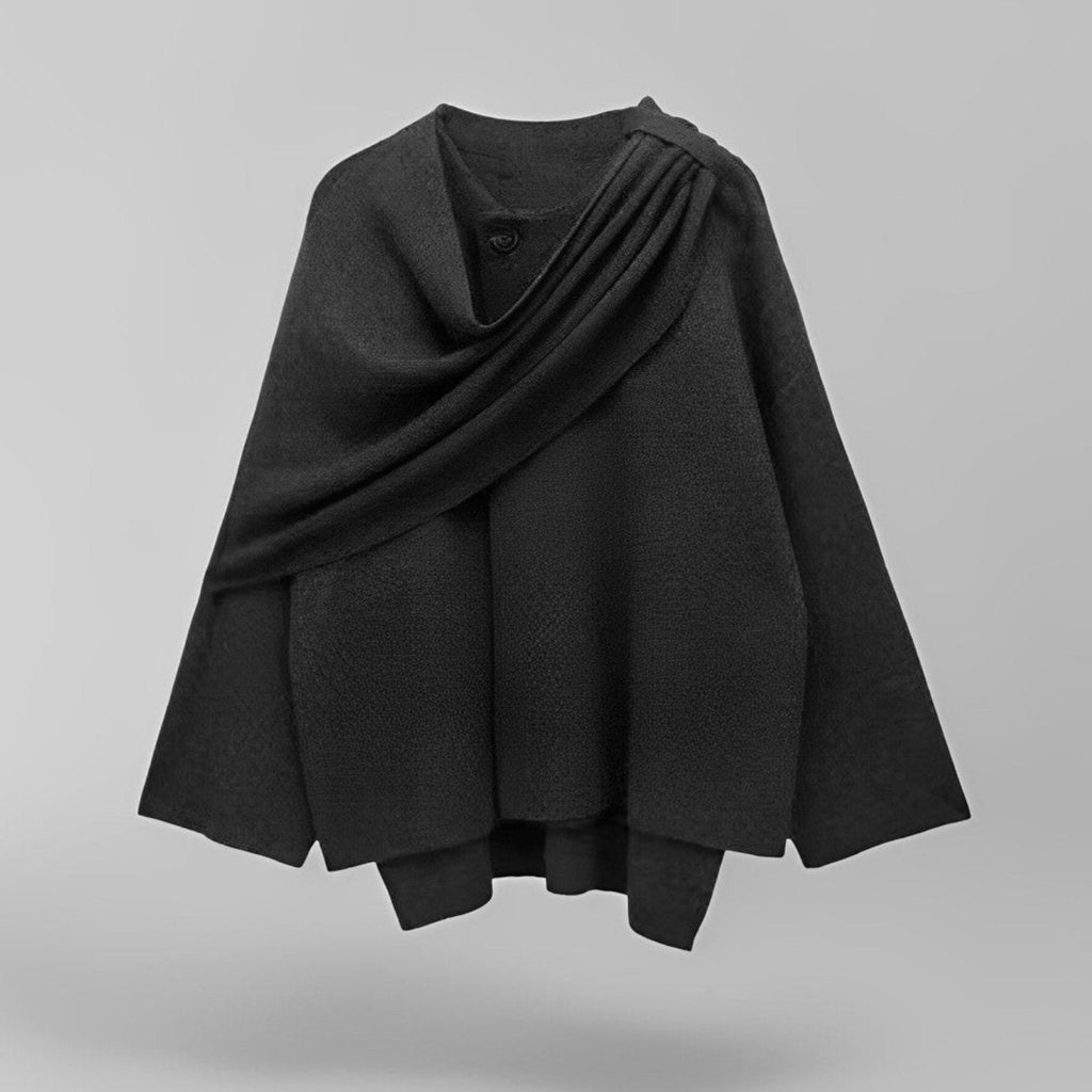 Cyril Women's Poncho – Asymmetric Wool Design, Chic and Perfect for Winter Warmth