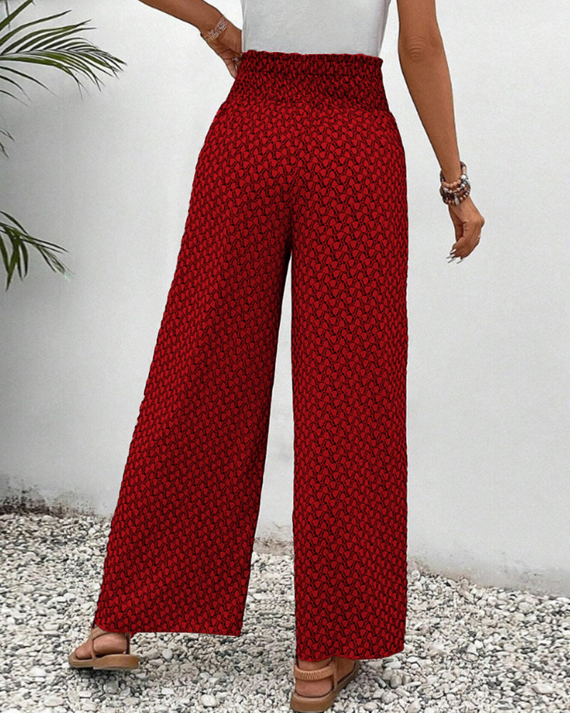 Henriette Women’s High-Waist Wide Leg Trousers – Elegant Comfortable Flared Pants