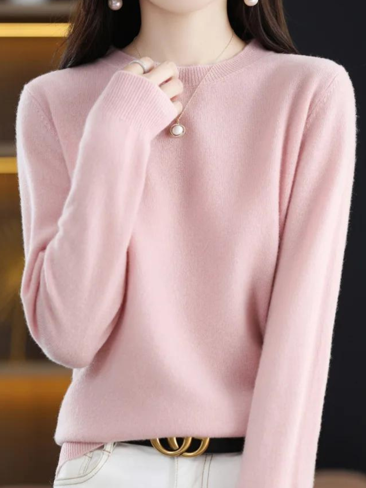 Isadora Women's Knit Sweater – Elegant Soft Pullover with Timeless Modern Style
