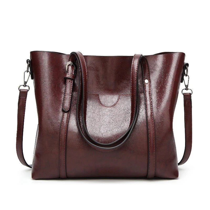 Aveline Women's Leather Work Tote Bag – Large Elegant Office Handbag