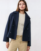 Isabella Women's Jacket – Short Wrap-Style Wool Coat, Refined & Cozy for Winter
