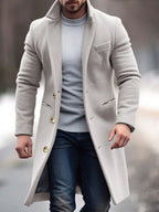 Rachel Men's Winter Coat – Long-Line Silhouette, Handy Handy Pockets, Button-Up Front & Tailored Fit