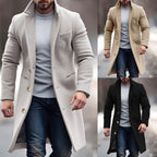 Rachel Men's Winter Coat – Long-Line Silhouette, Handy Handy Pockets, Button-Up Front & Tailored Fit