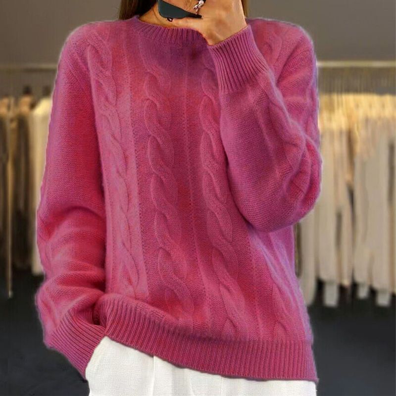 Malcolm Cable-Knit Sweater – Wool & Cashmere Blend, Plush and Refined for Maximum Comfort