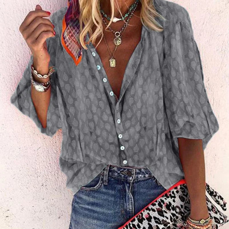 Colette Women's Summer Blouse – Lightweight Breathable Shirt with Elegant Relaxed Fit