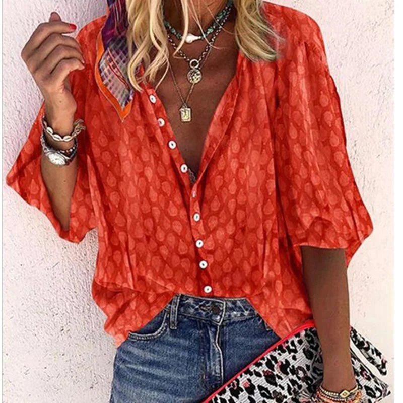 Colette Women's Summer Blouse – Lightweight Breathable Shirt with Elegant Relaxed Fit
