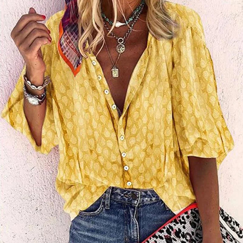 Colette Women's Summer Blouse – Lightweight Breathable Shirt with Elegant Relaxed Fit