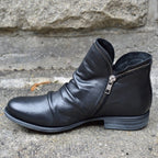 Valentina Women’s Leather Boots – Elegant Zip-Up Boots with Timeless Comfort