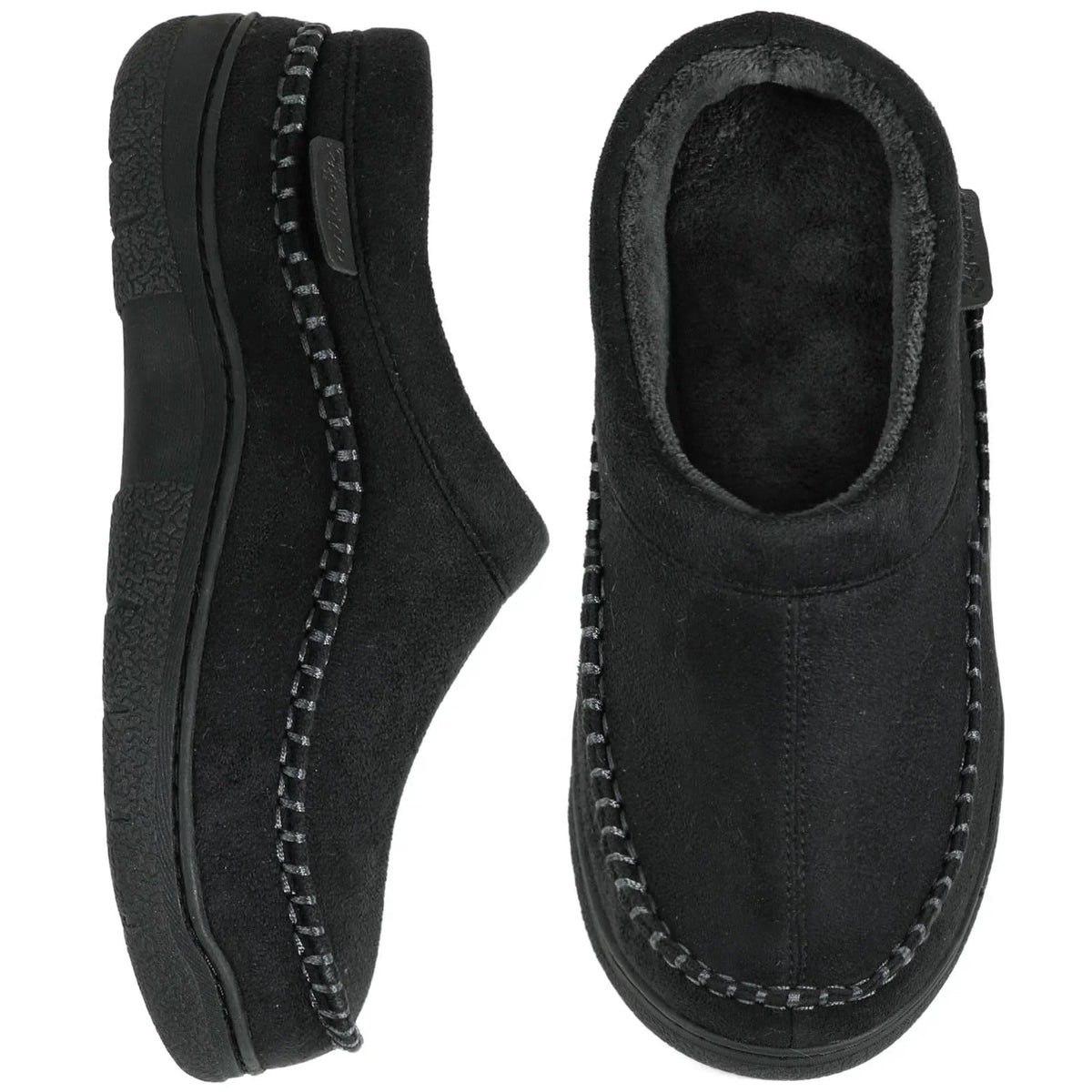 Everett Men's Warm House Slippers – Plush Lined Indoor Slippers with Non-Slip Sole