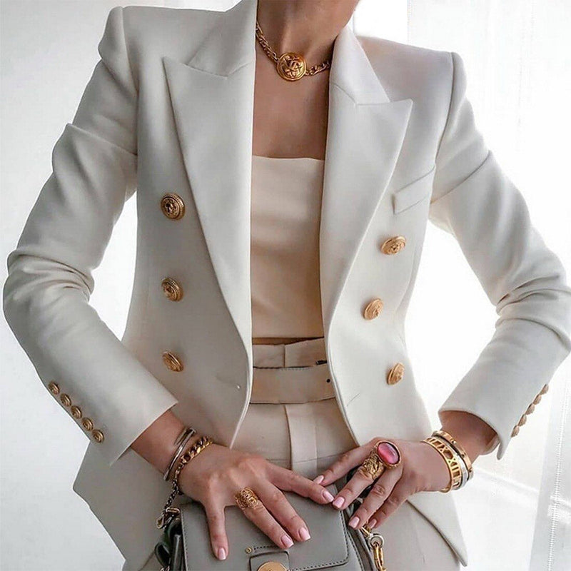 Hailey Women’s Elegant Blazer – Tailored Long Sleeve Jacket for Office & Casual Wear